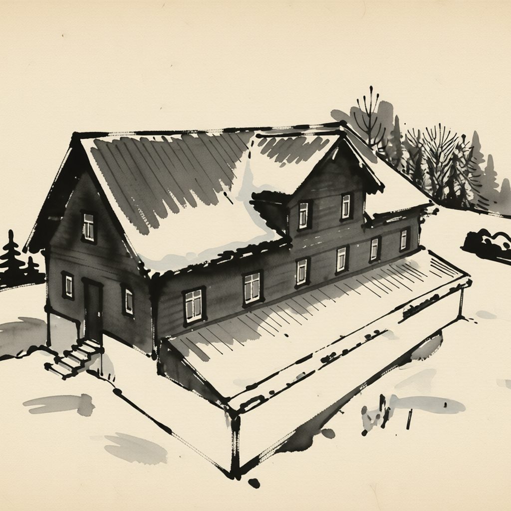 Ilustrační kresba: Lysečinská bouda