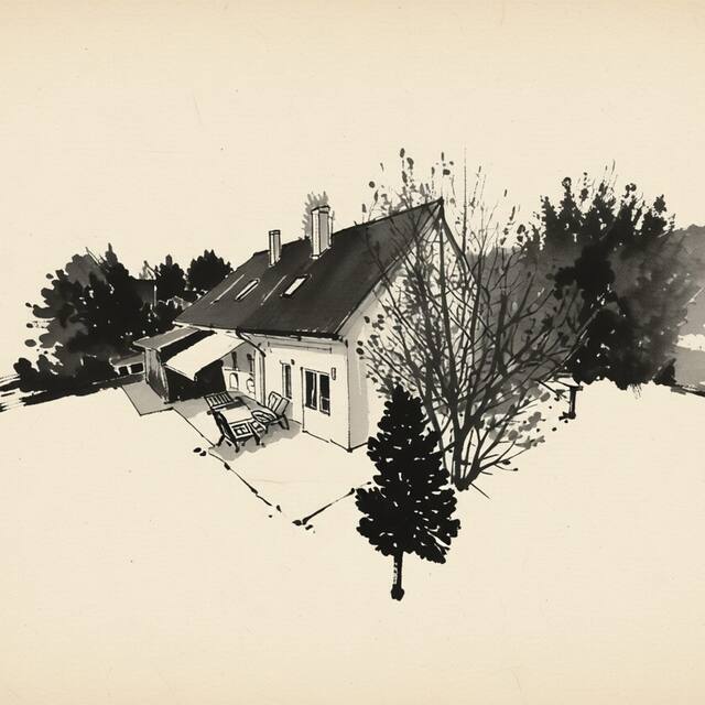 Ilustrační kresba: Vila Les Kralovstvi