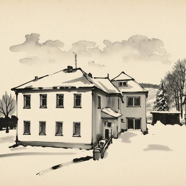 Ilustrační kresba: Penzion Marzebilla