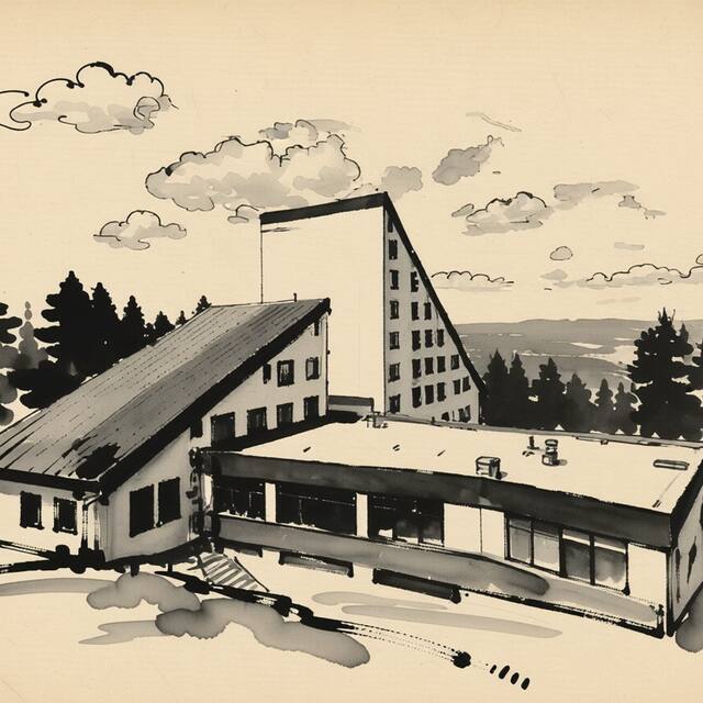Ilustrační kresba: Horský hotel Jelenovská s bazénem v ceně