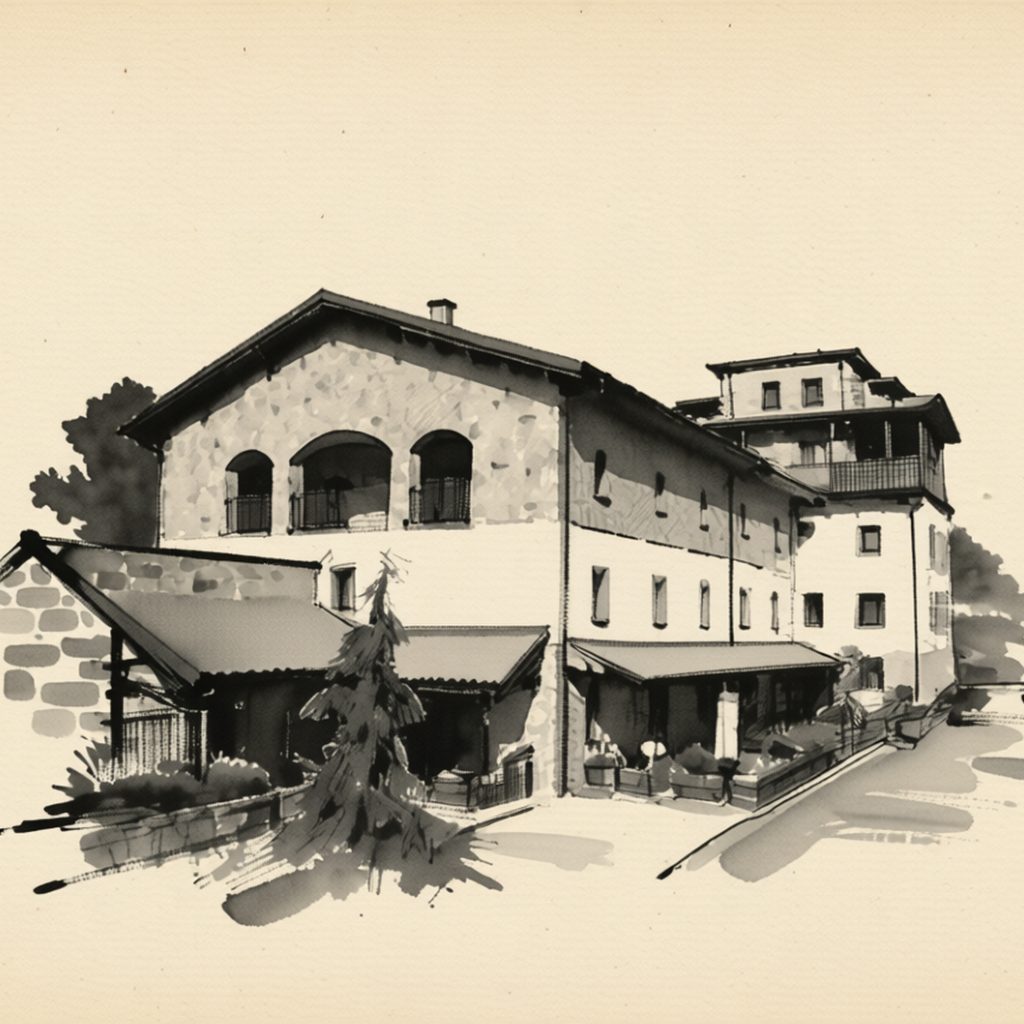 Ilustrační kresba: Vinařský penzion André