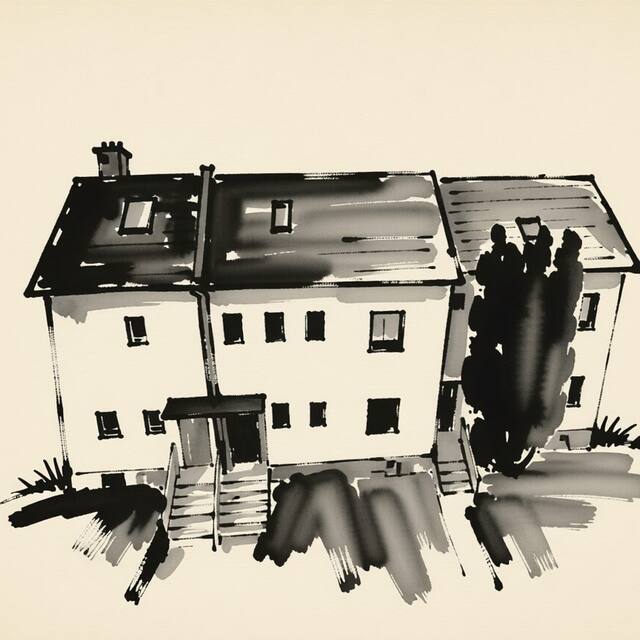 Ilustrační kresba: Apartmán Výstaviště