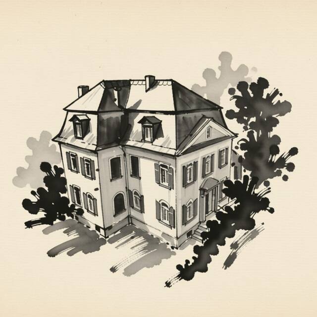 Ilustrační kresba: Villa Cafe - Penzion Krnov