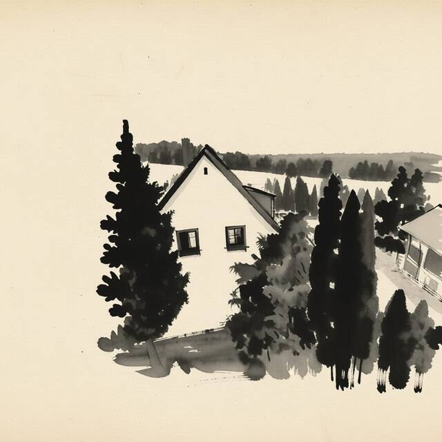 Ilustrační kresba: Penzion Dolní Dvůr