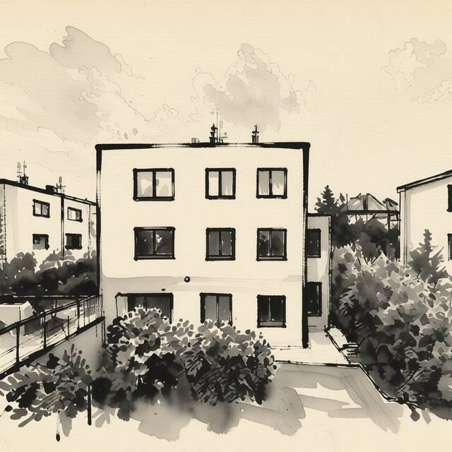 Ilustrační kresba: Villa Michle