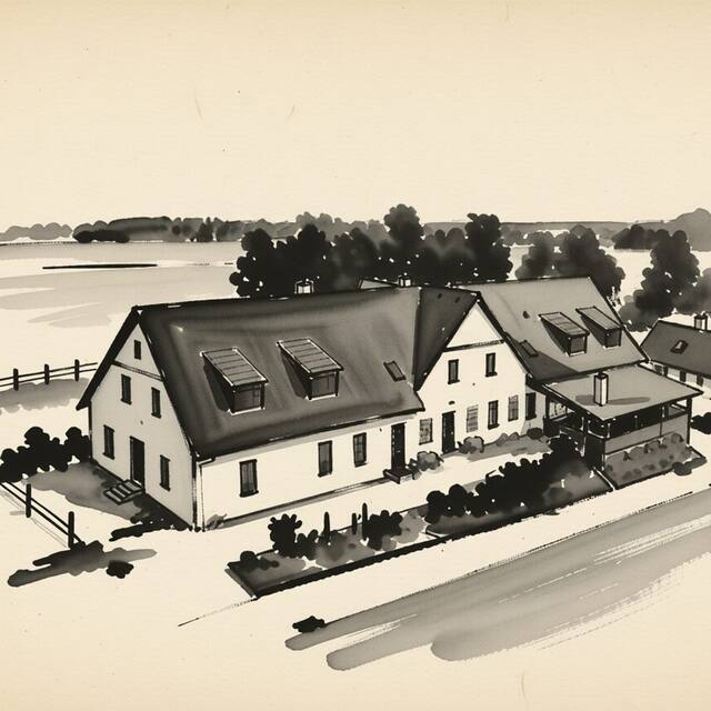 Ilustrační kresba: Penzion Praktik Krumlov