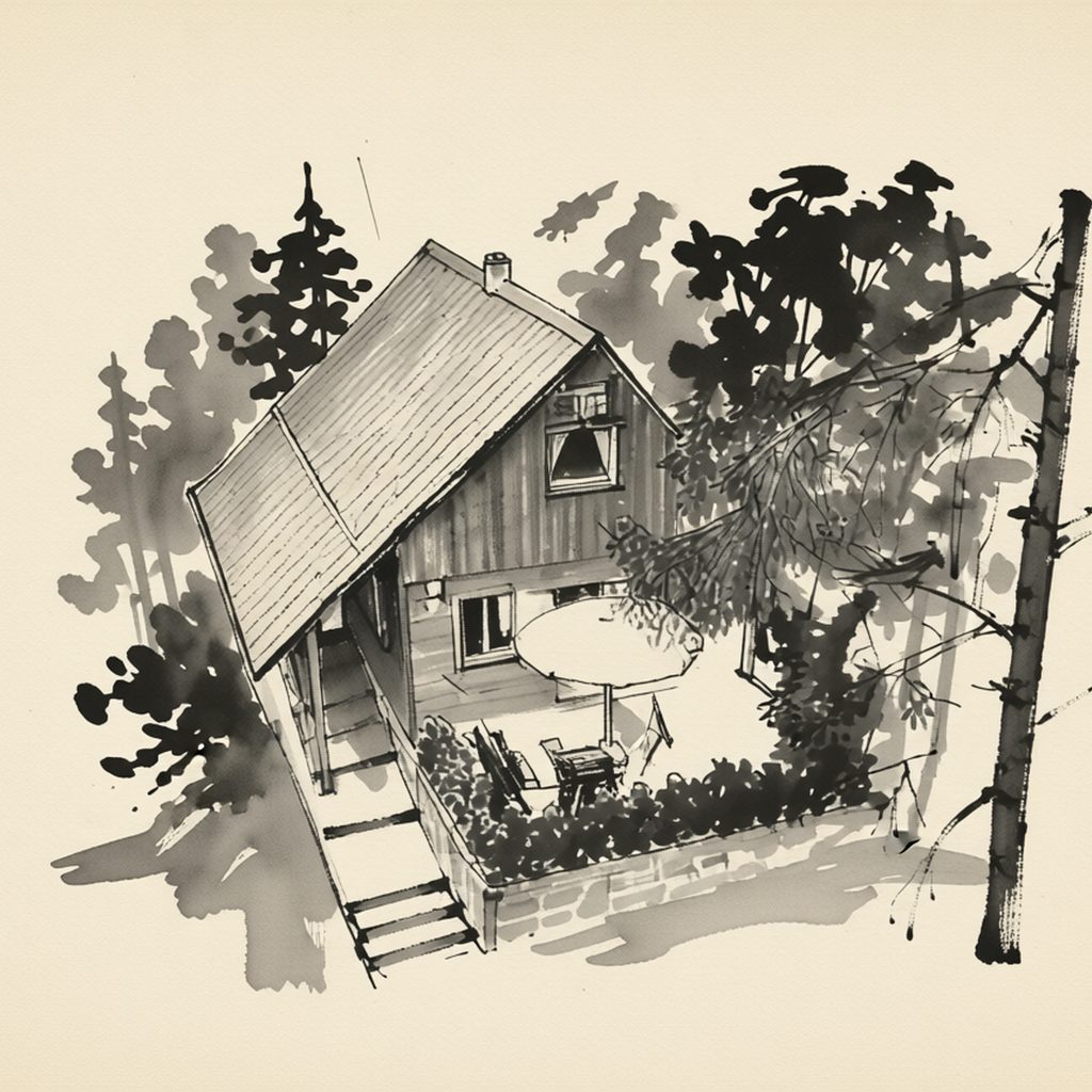 Ilustrační kresba: Chalet Joseph Mine