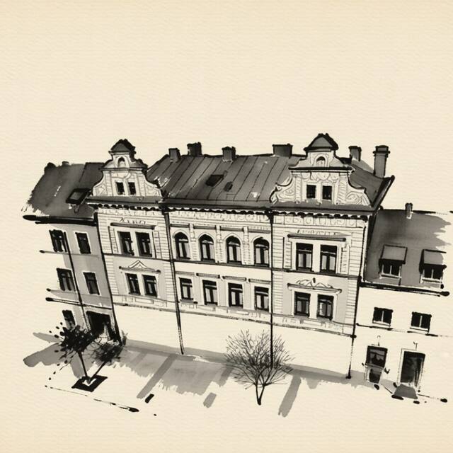 Ilustrační kresba: Bohemia Inn Hotel