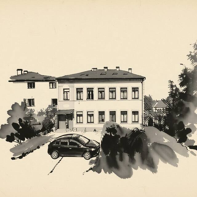 Ilustrační kresba: Apartmán Skryjova