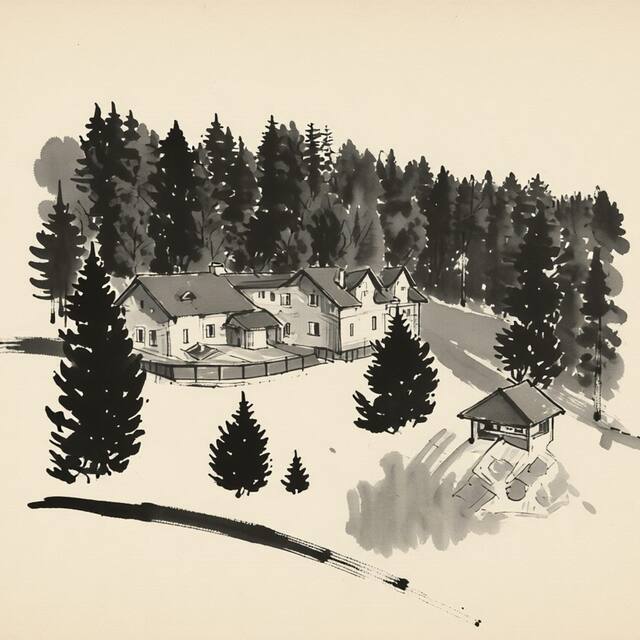 Ilustrační kresba: Penzion Pohoda