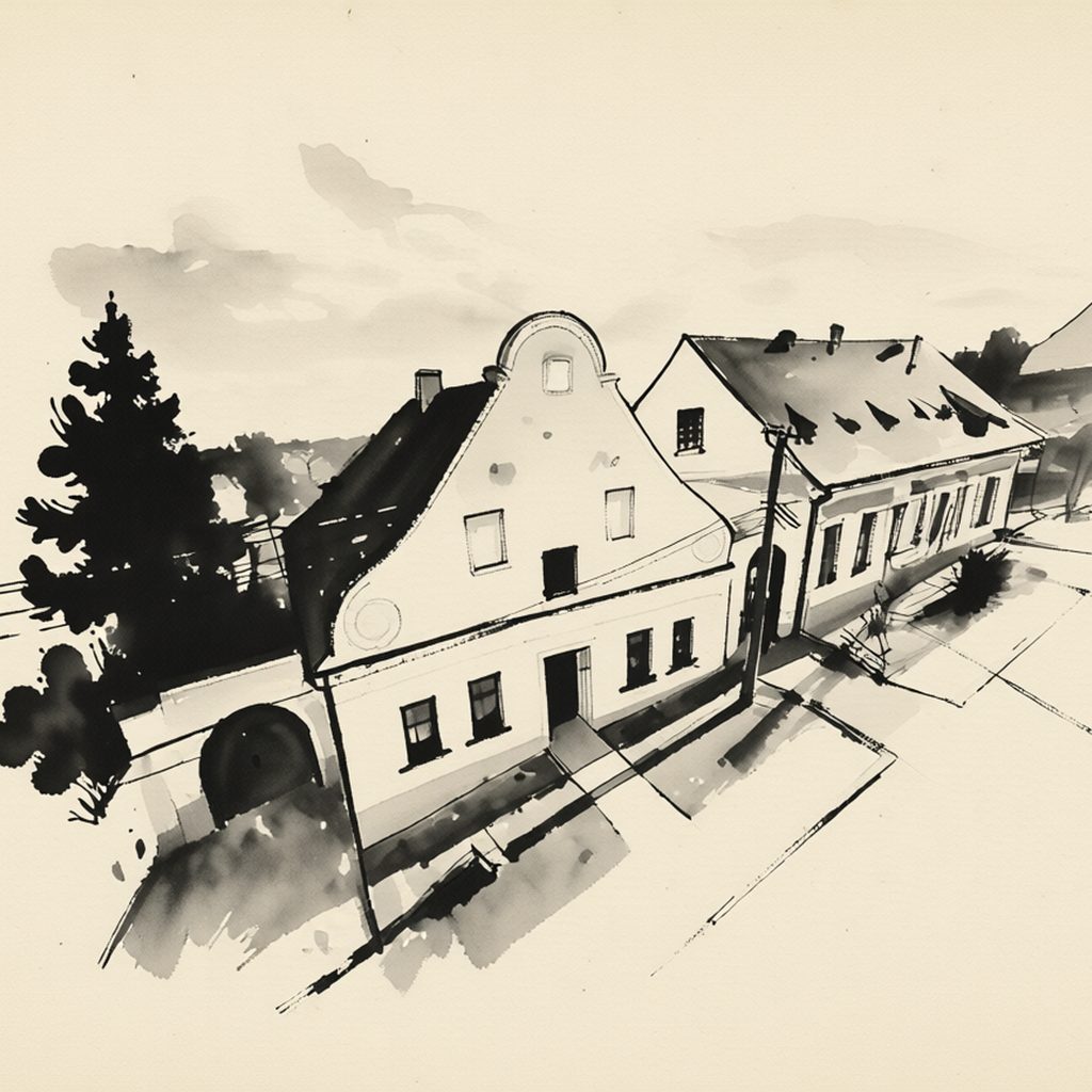 Ilustrační kresba: Dům Přátel Pavlova