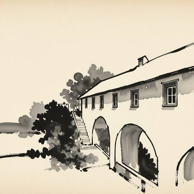 Ilustrační kresba: Villa Letná