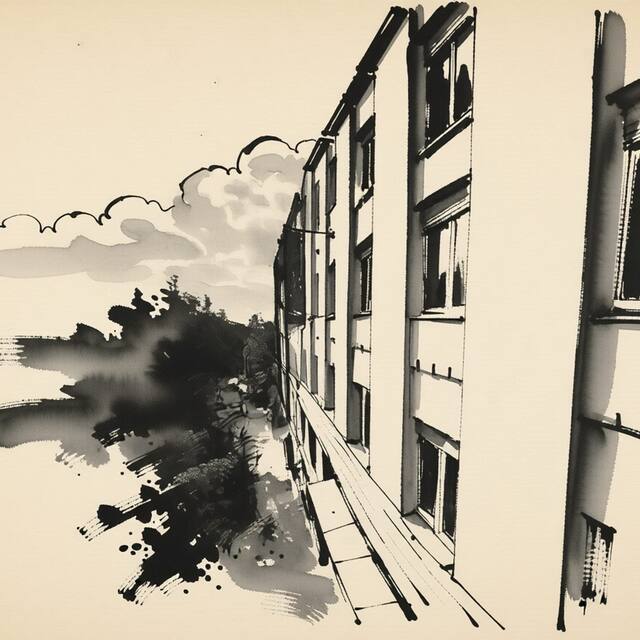 Ilustrační kresba: Hotel Marianeum