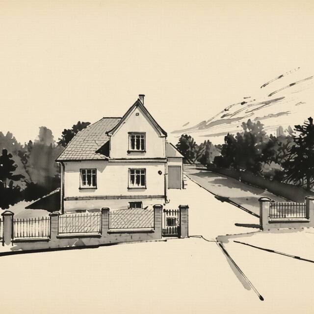 Ilustrační kresba: Villa Rokycanská