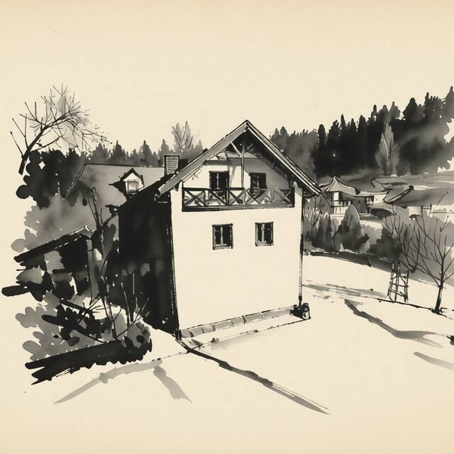 Ilustrační kresba: STARÝ SVĚT zájezdni hostinec