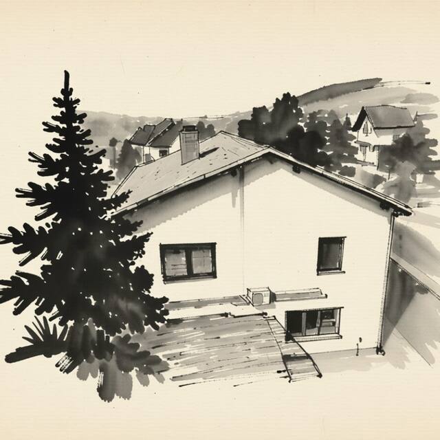 Ilustrační kresba: Apartmán Hugo