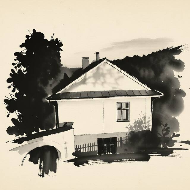 Ilustrační kresba: Ubytování Rainmühle