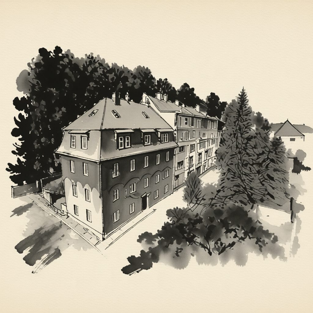 Ilustrační kresba: Pytloun Flat Hotel