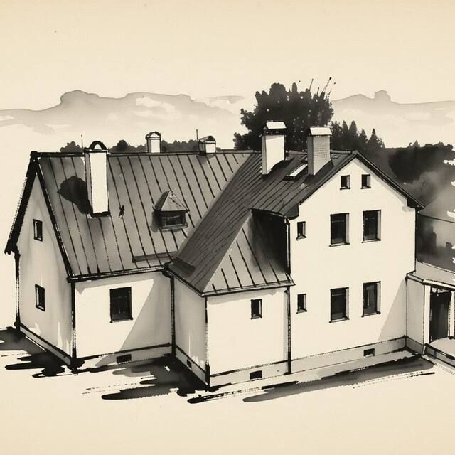 Ilustrační kresba: Apartmány Michaela