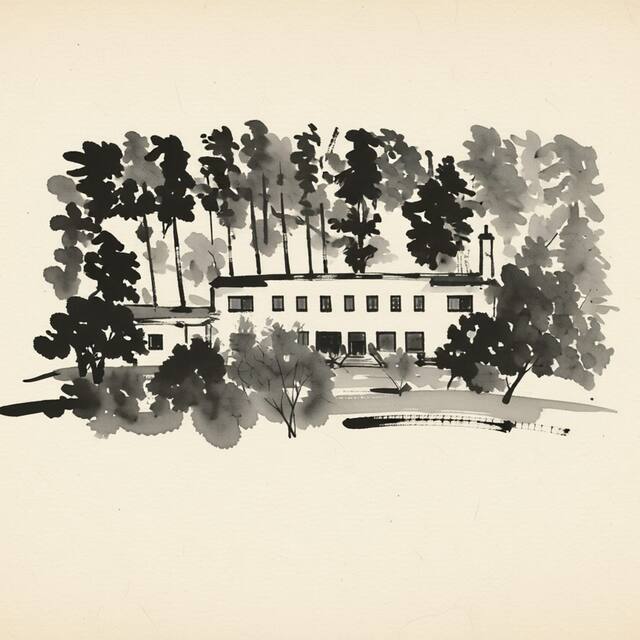 Ilustrační kresba: Hotel Zlechov