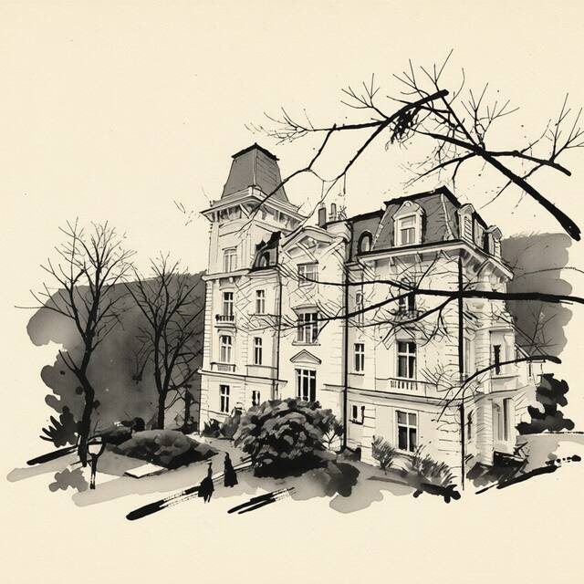 Ilustrační kresba: Hotel Tereza
