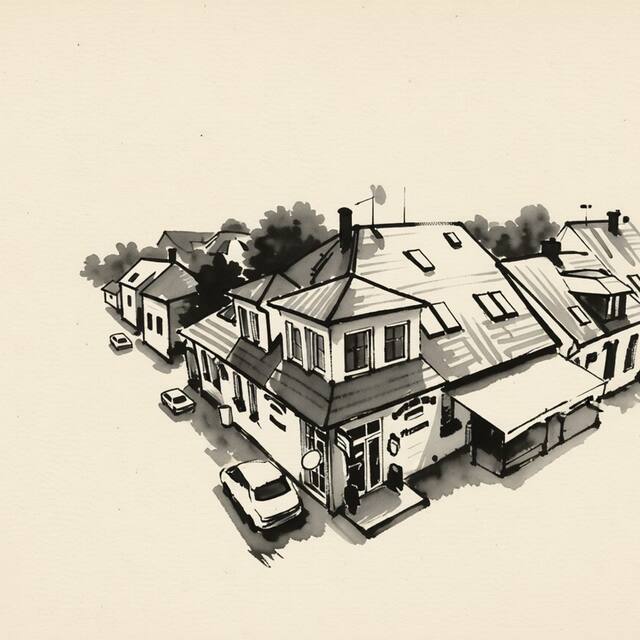 Ilustrační kresba: Apartmán Olomouc Lazce