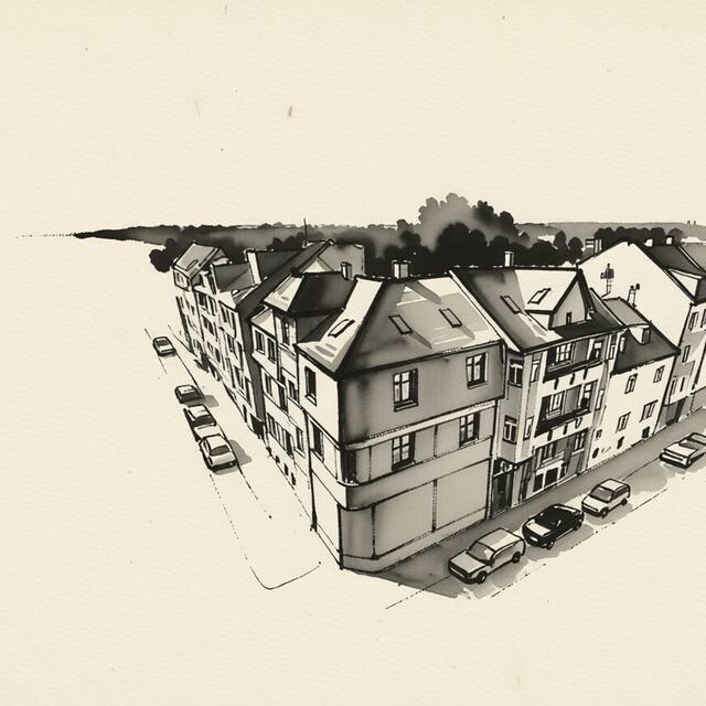 Ilustrační kresba: Sirius Apartments B