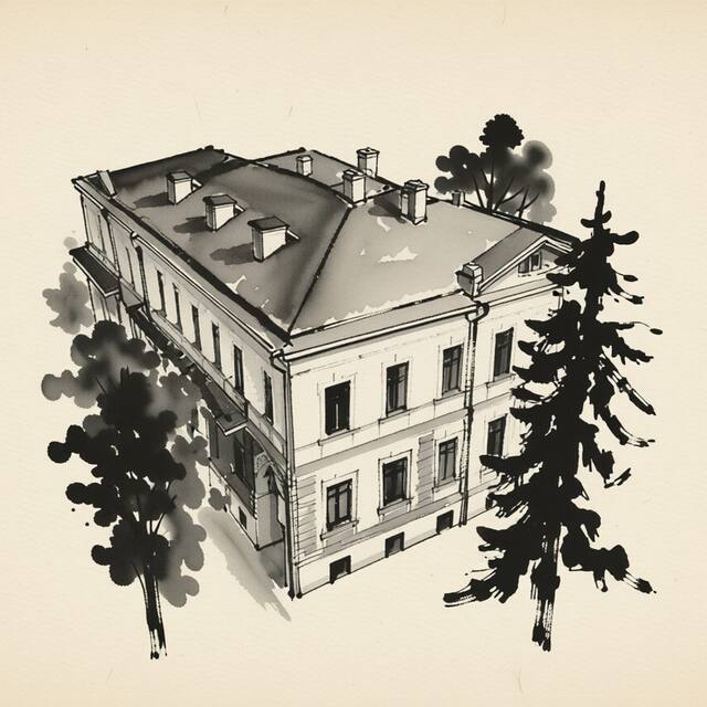 Ilustrační kresba: Apartmány Sokolská