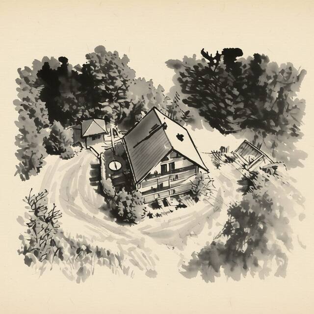 Ilustrační kresba: Chalet Horní Orlice