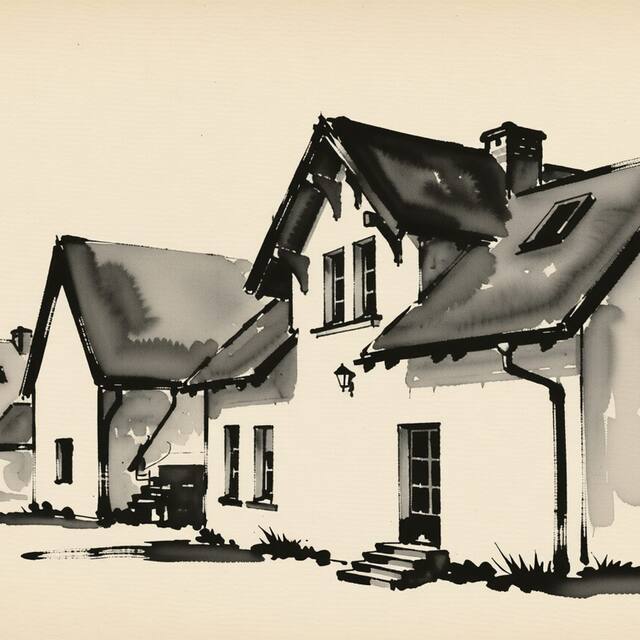 Ilustrační kresba: Apartmány Kozákov