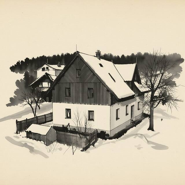 Ilustrační kresba: Apartmány-Anna