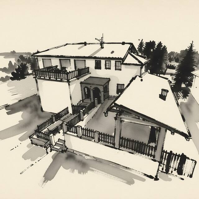 Ilustrační kresba: Hotel U Císaře
