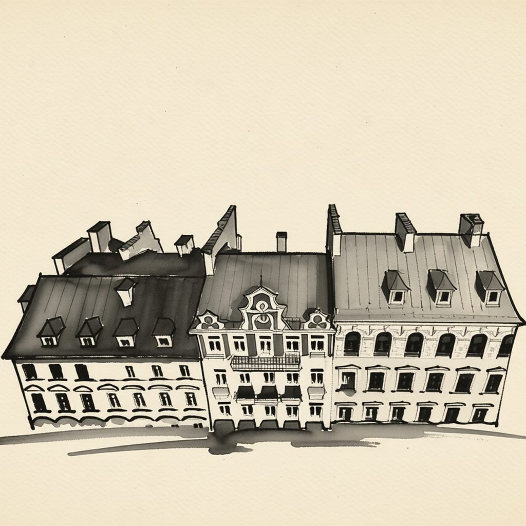 Ilustrační kresba: Madonna Apartmány