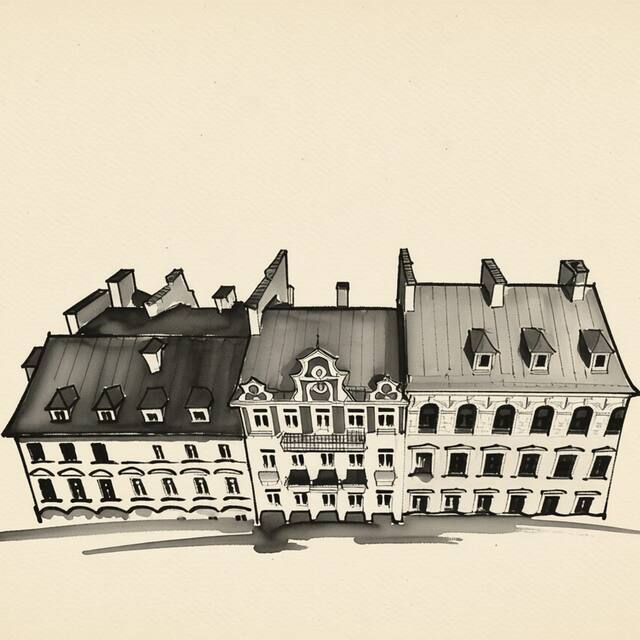 Ilustrační kresba: Madonna Apartmány