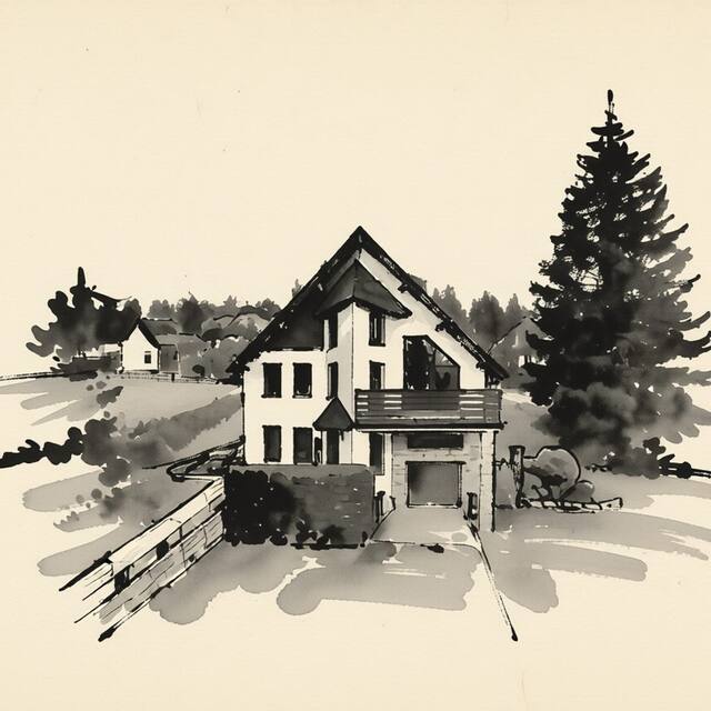 Ilustrační kresba: Ubytování Stanislav