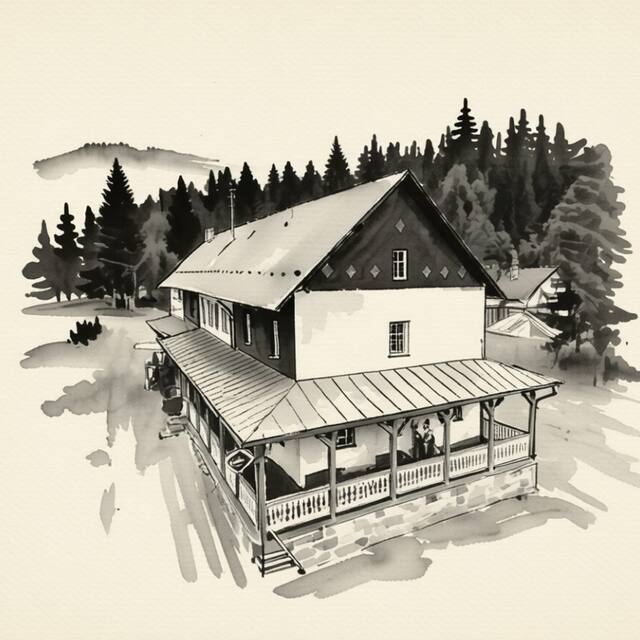 Ilustrační kresba: MAXMILLIAN Pension & Restaurant