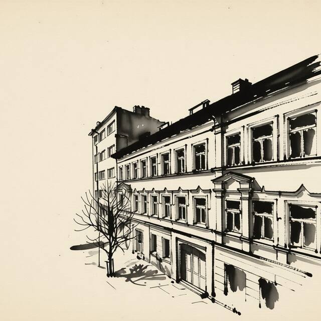 Ilustrační kresba: Apartment Záhřebská 562/41
