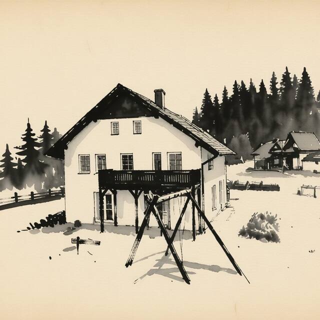 Ilustrační kresba: Apartmány Eva