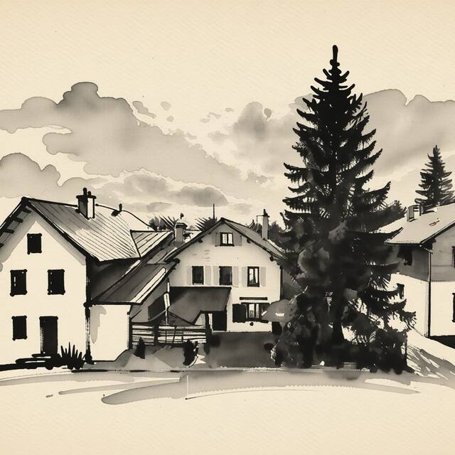 Ilustrační kresba: Penzion U zastávky