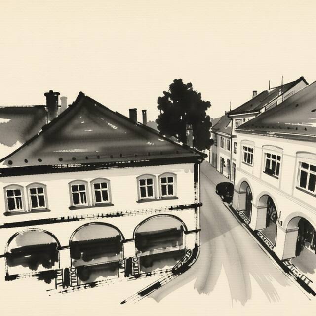 Ilustrační kresba: Penzion U Synagogy