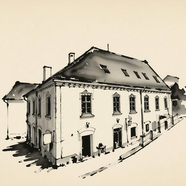 Ilustrační kresba: Hluboká Apartment