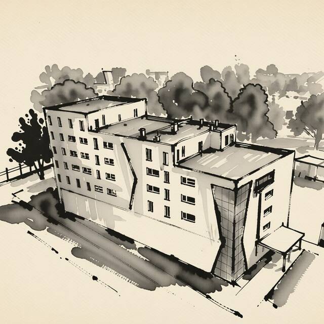 Ilustrační kresba: Apartmá Lípa