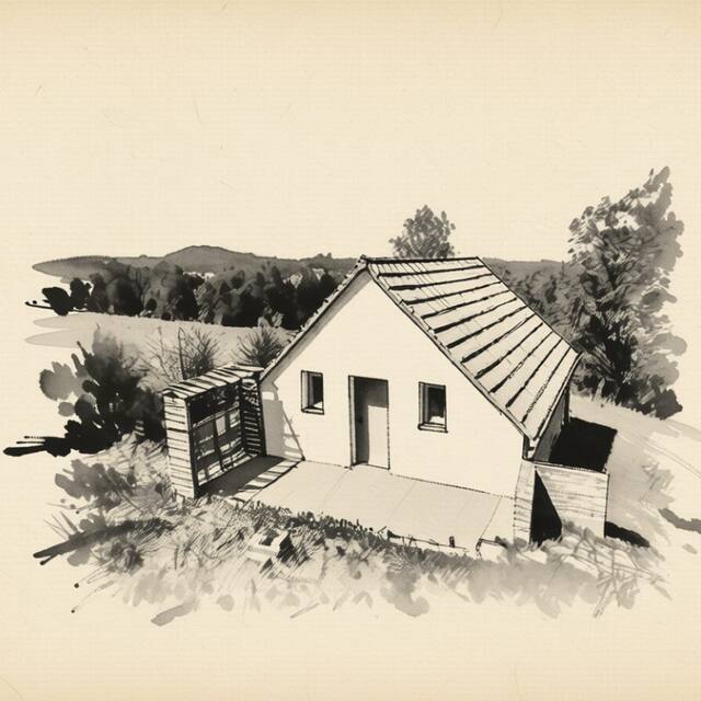 Ilustrační kresba: Ubytování na sklípku