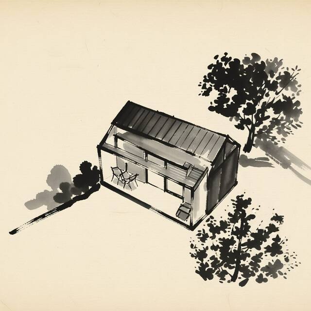 Ilustrační kresba: Villa u Arény