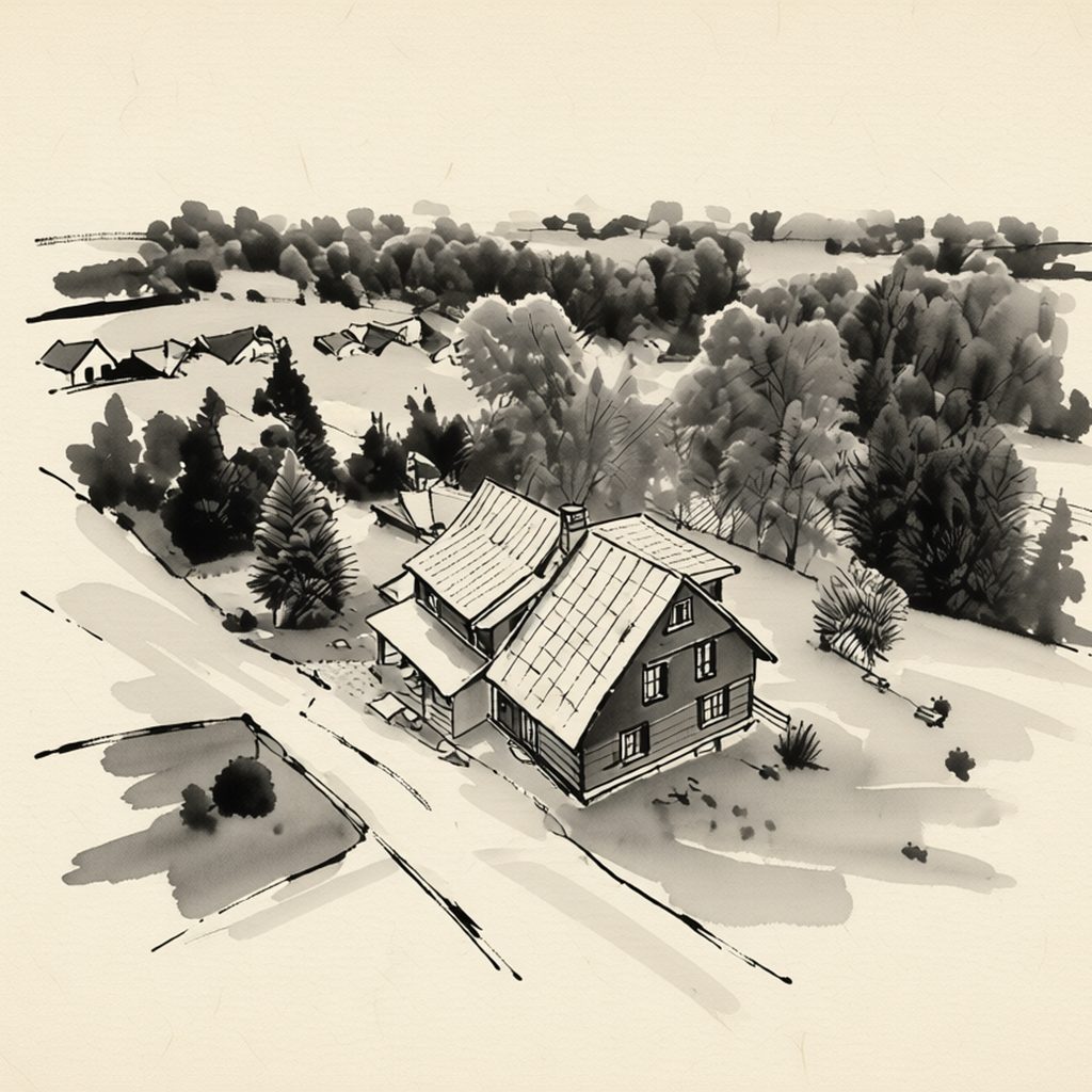 Ilustrační kresba: U vlka