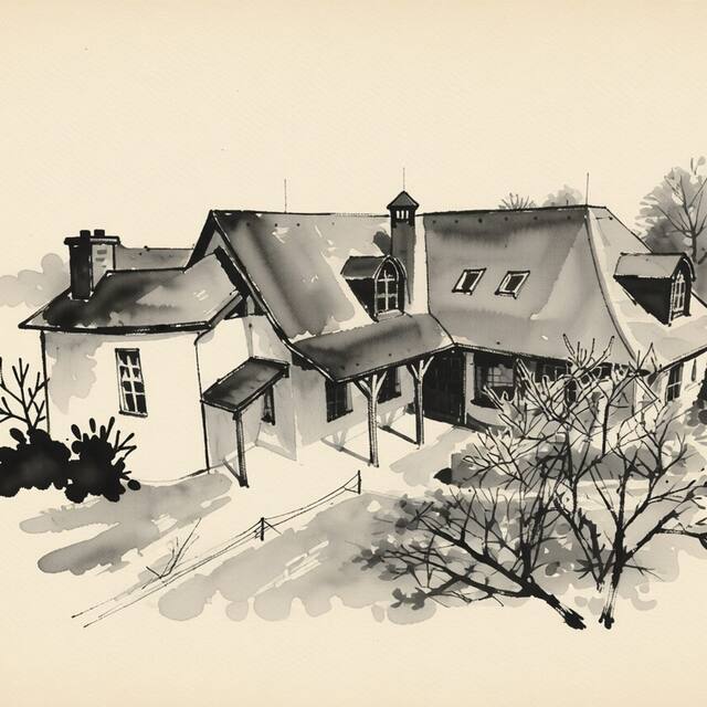 Ilustrační kresba: Penzion Terasa