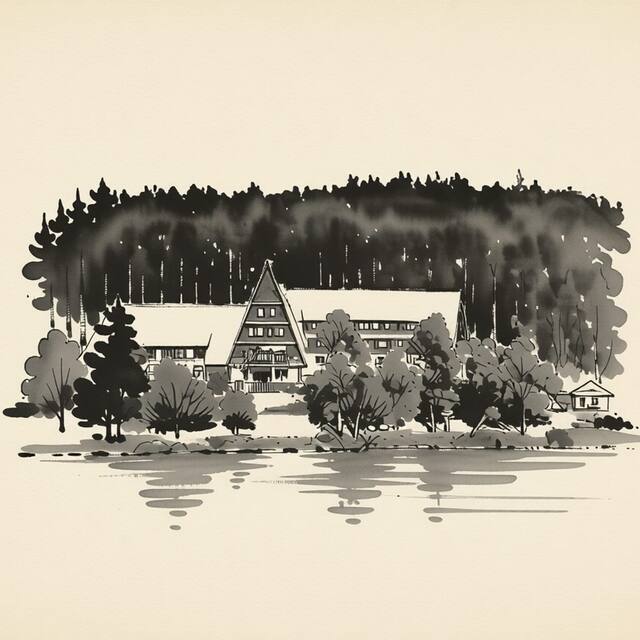 Ilustrační kresba: Hotel Laguna