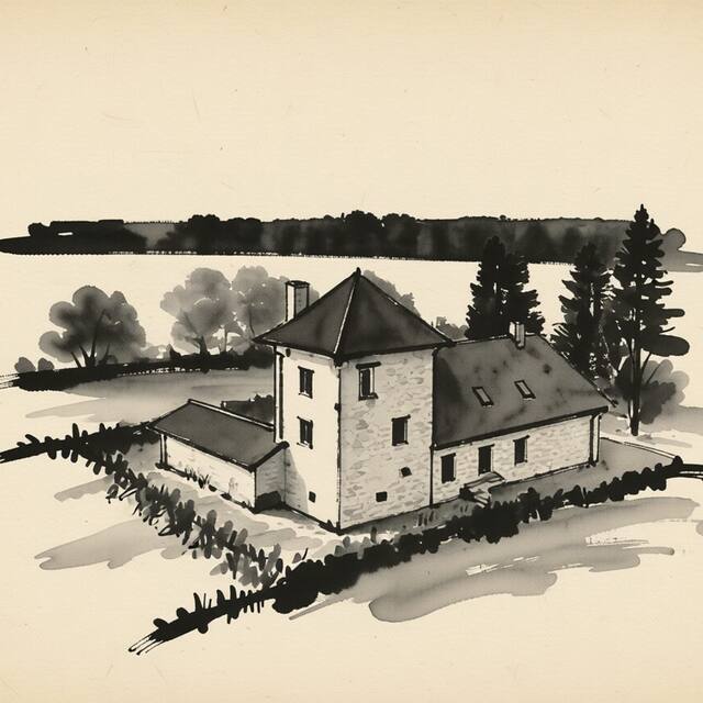 Ilustrační kresba: Apartmány Šachty