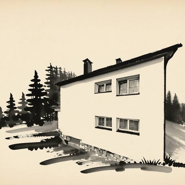 Ilustrační kresba: Apartmány Dana