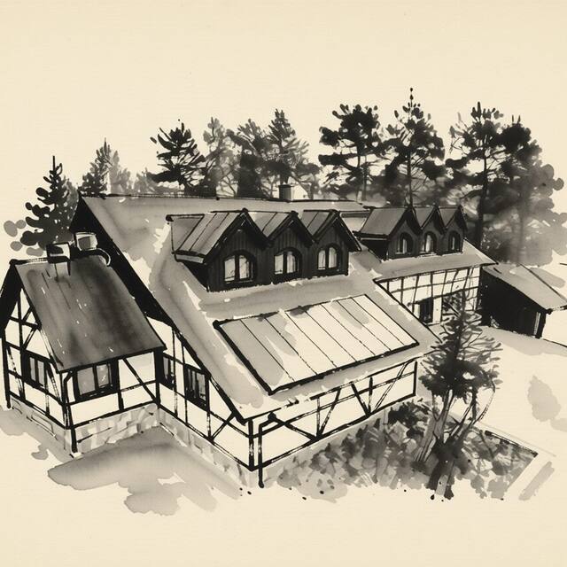 Ilustrační kresba: Apartmány Spessart